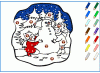 Coloriage de Noël pour apprendre les couleurs en espagnol - 3