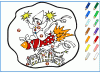 Coloriage de Noël pour apprendre les couleurs en espagnol - 4