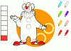 Coloriage de clown pour apprendre les couleurs en allemand