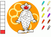 Coloriage de clown pour apprendre les couleurs en allemand