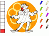 Coloriage de clown pour apprendre les couleurs en allemand