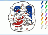 Coloriages de Noël pour apprendre les couleurs en espagnol