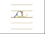 Ecrire les lettres de l'alphabet en minuscule, en écriture cursive