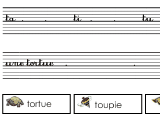 Fiche d'écriture de la lettre t